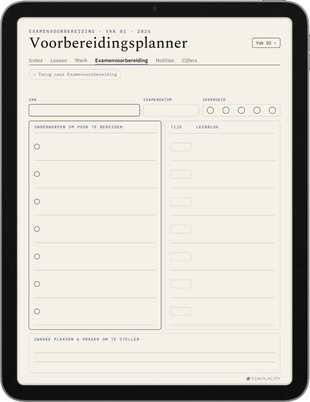 The Planner · Student iPad pagina 3
