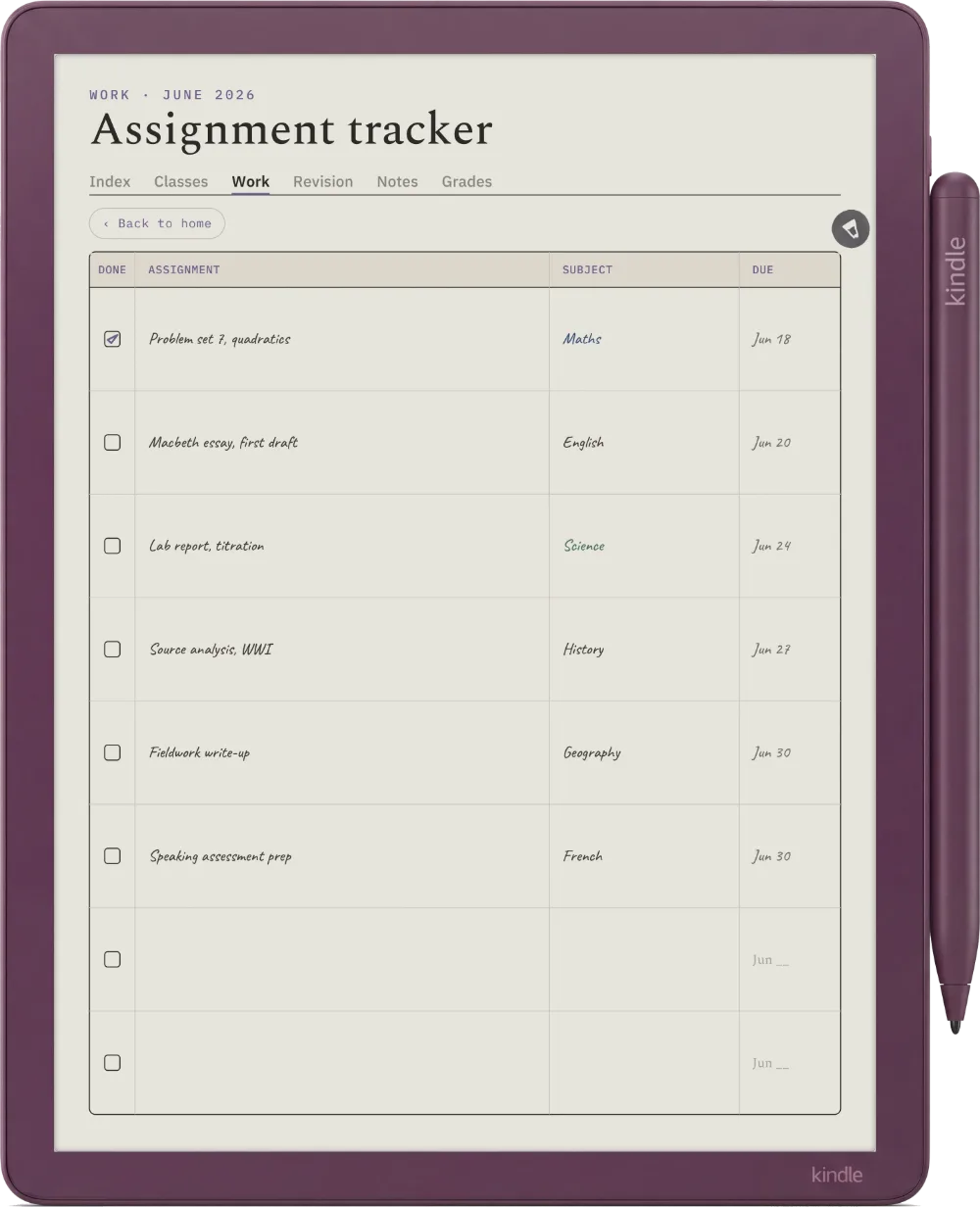 The Planner on the Kindle Scribe Colorsoft