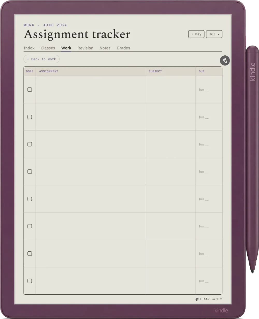 The Planner · Student Kindle Scribe Colorsoft page 1