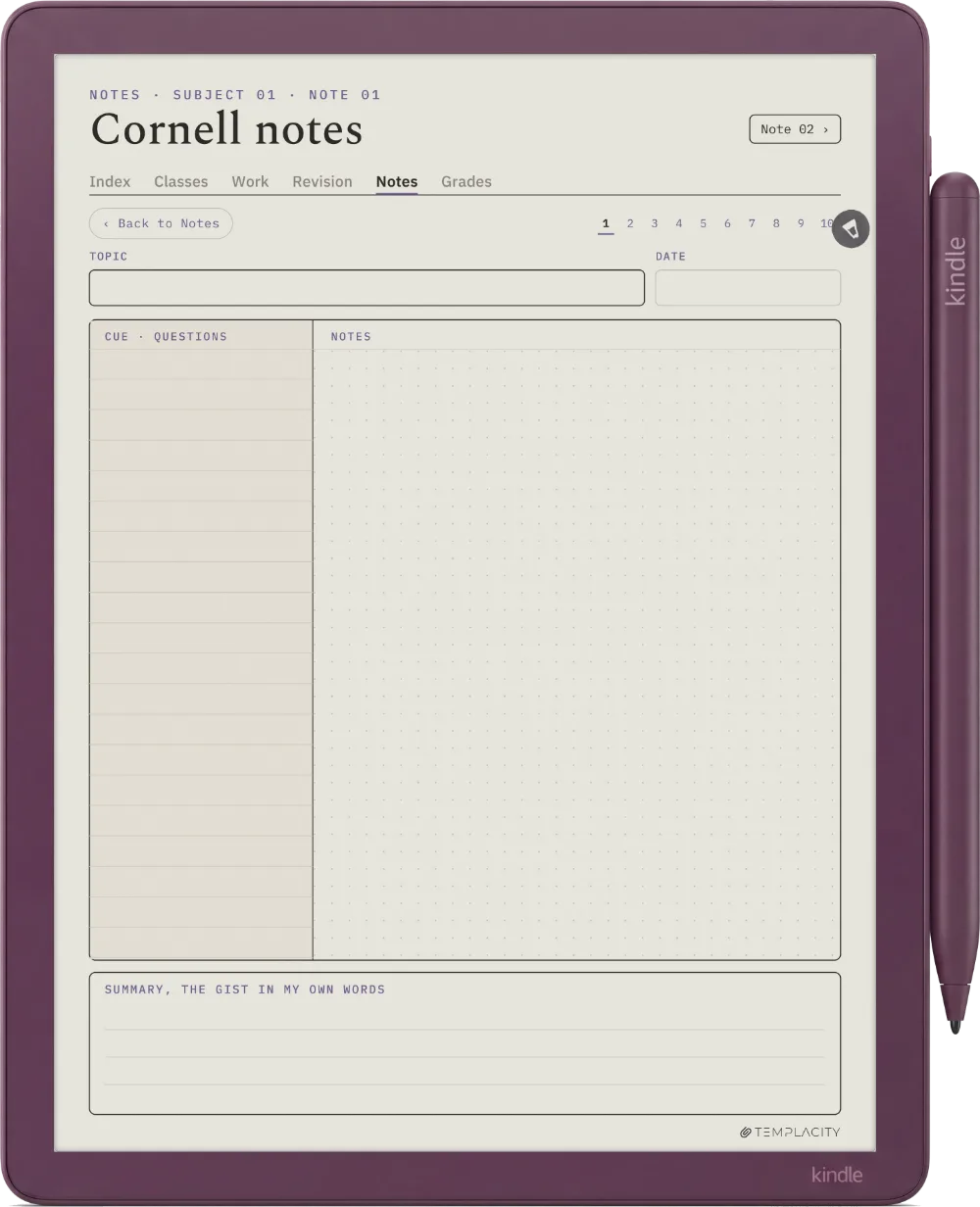 The Planner · Student Kindle Scribe Colorsoft page 2
