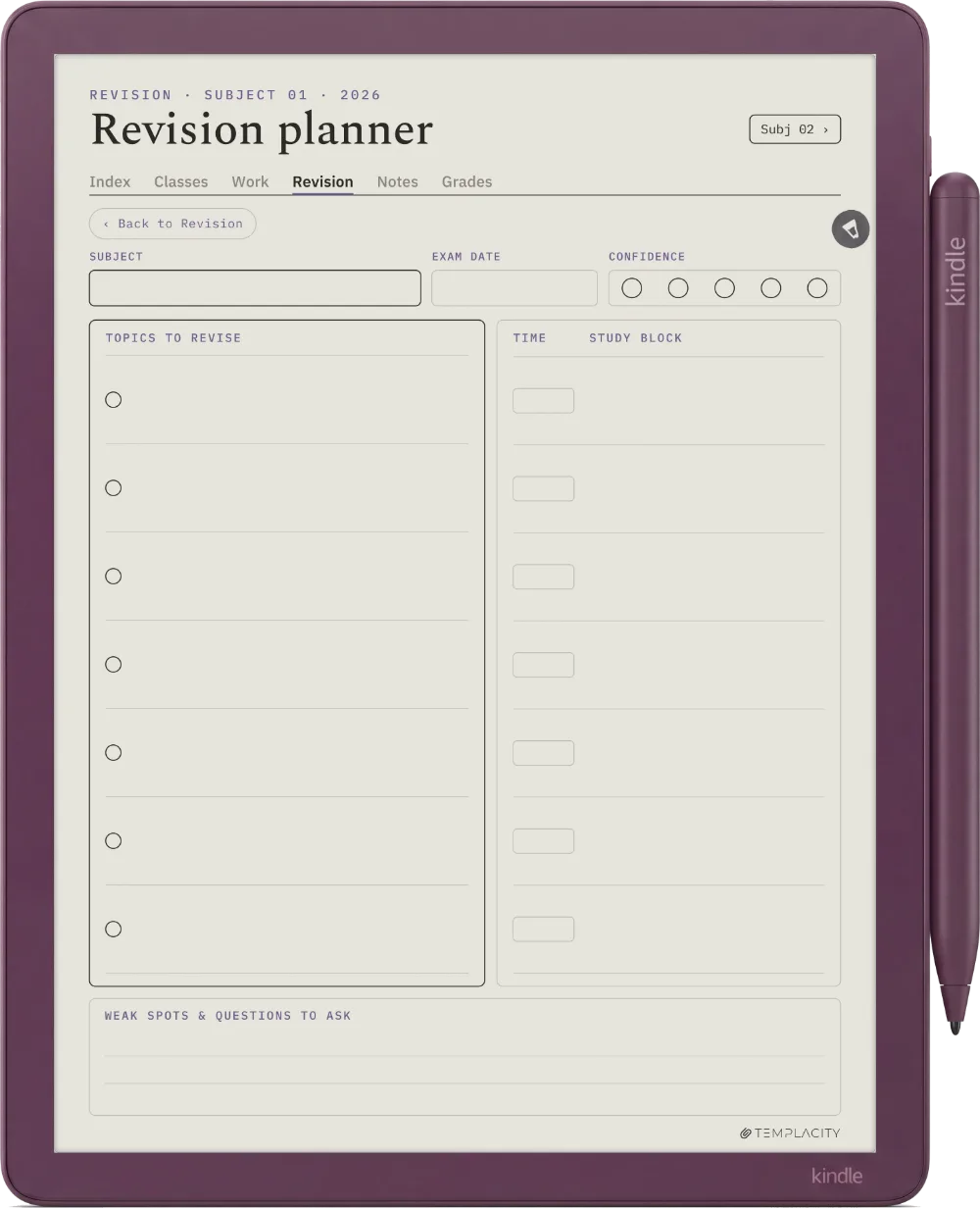 The Planner · Student Kindle Scribe Colorsoft page 3