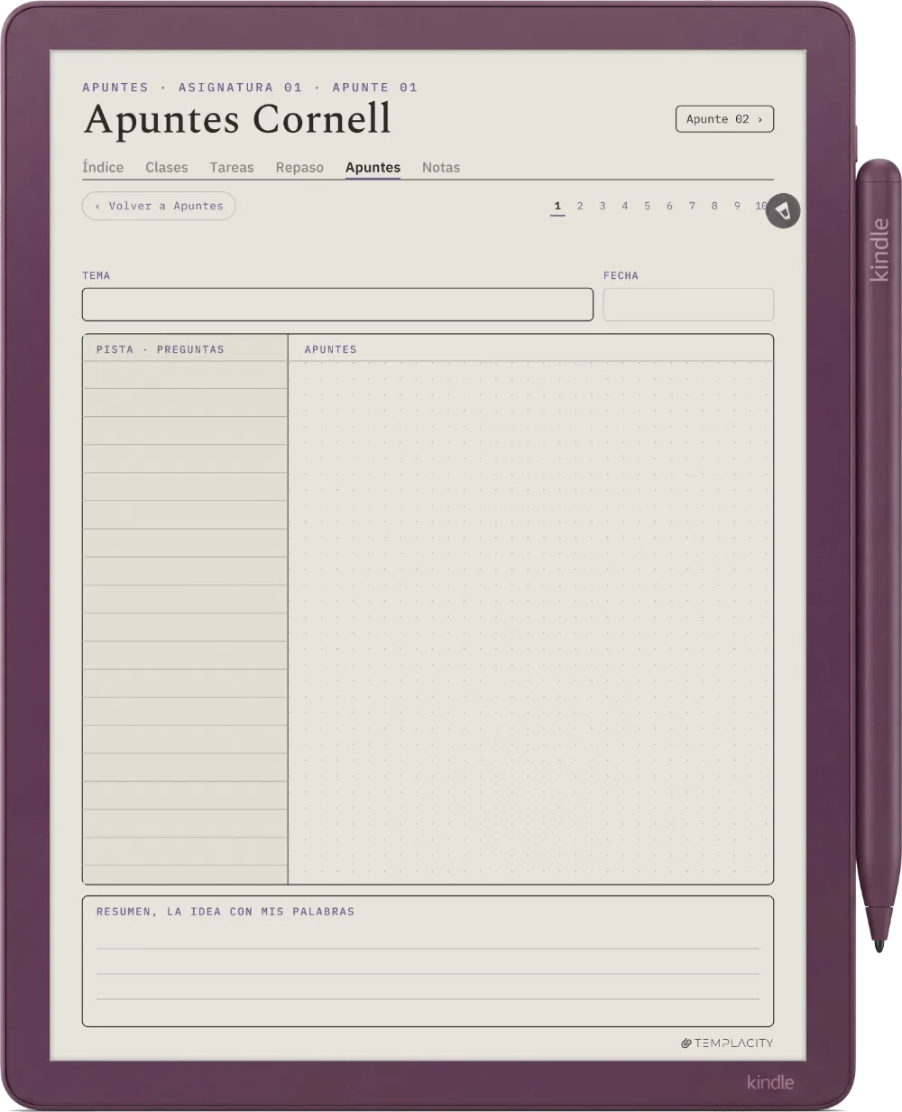 The Planner Notas Cornell