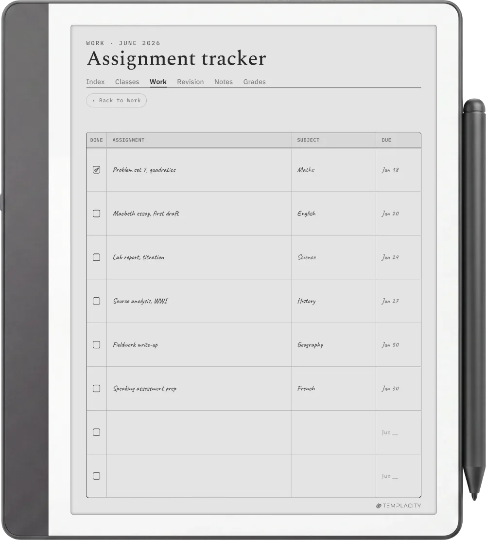 The Planner on the Kindle Scribe