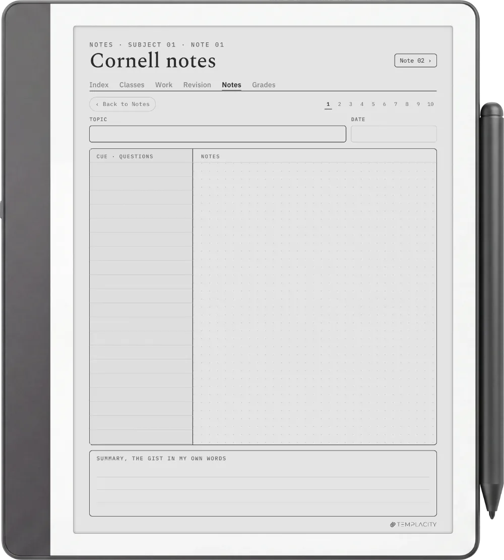 The Planner · Student Kindle Scribe page 2