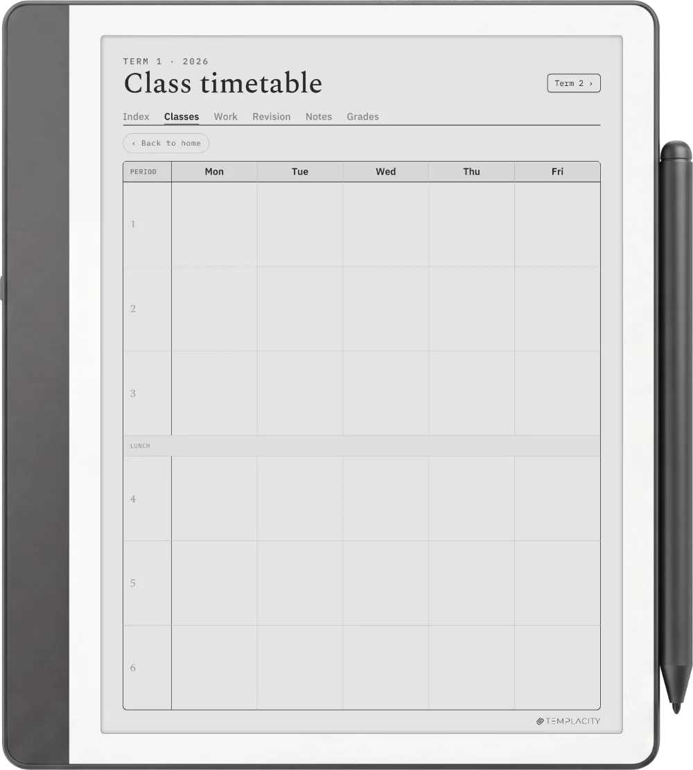 The Planner · Student Kindle Scribe page 4