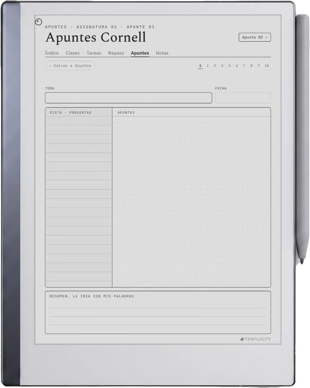 The Planner Notas Cornell