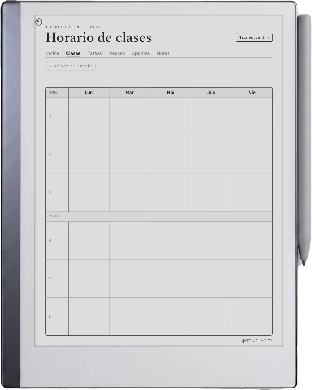 The Planner · Estudiantes reMarkable 2 página 4