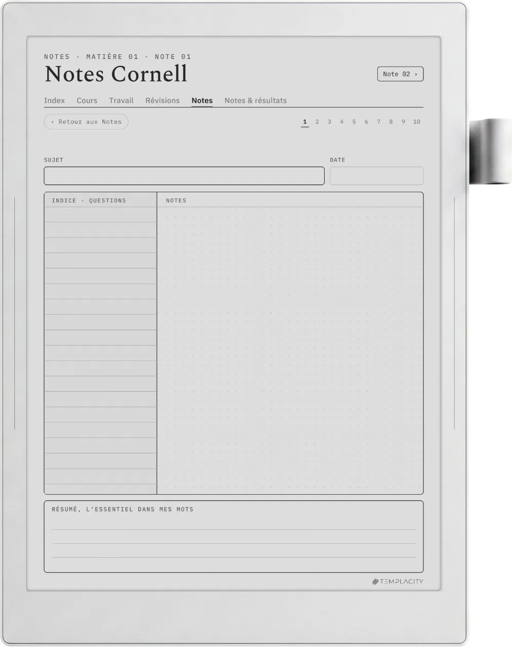 The Planner Cornell Notes
