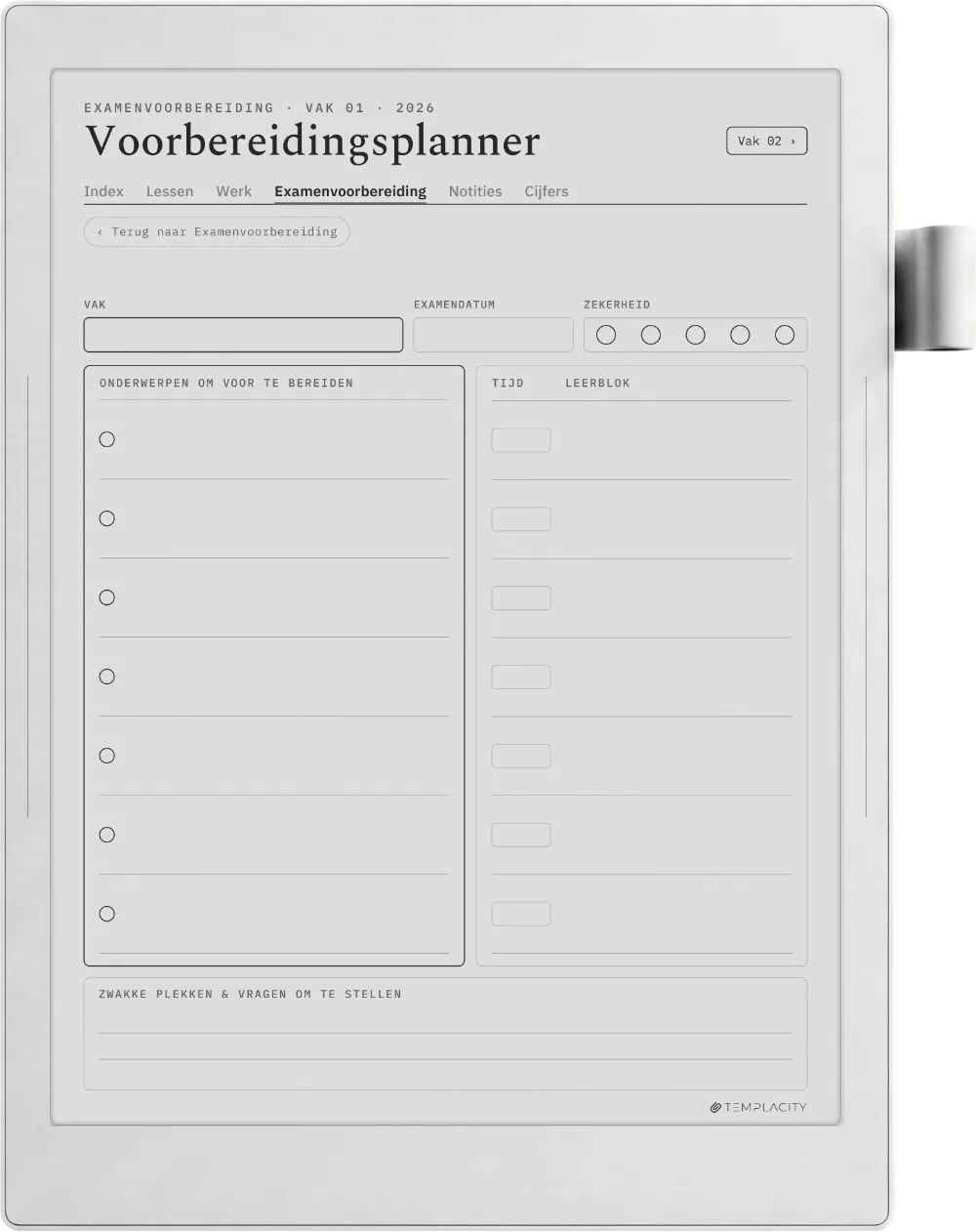 The Planner · Student Supernote Manta pagina 3