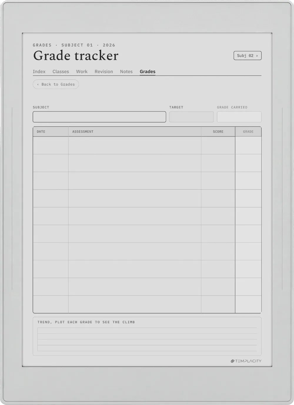 The Planner · Student Supernote Nomad page 5