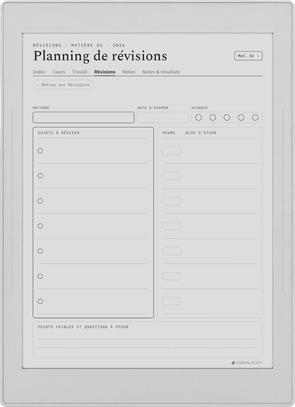 The Planner · Student Supernote Nomad page 3