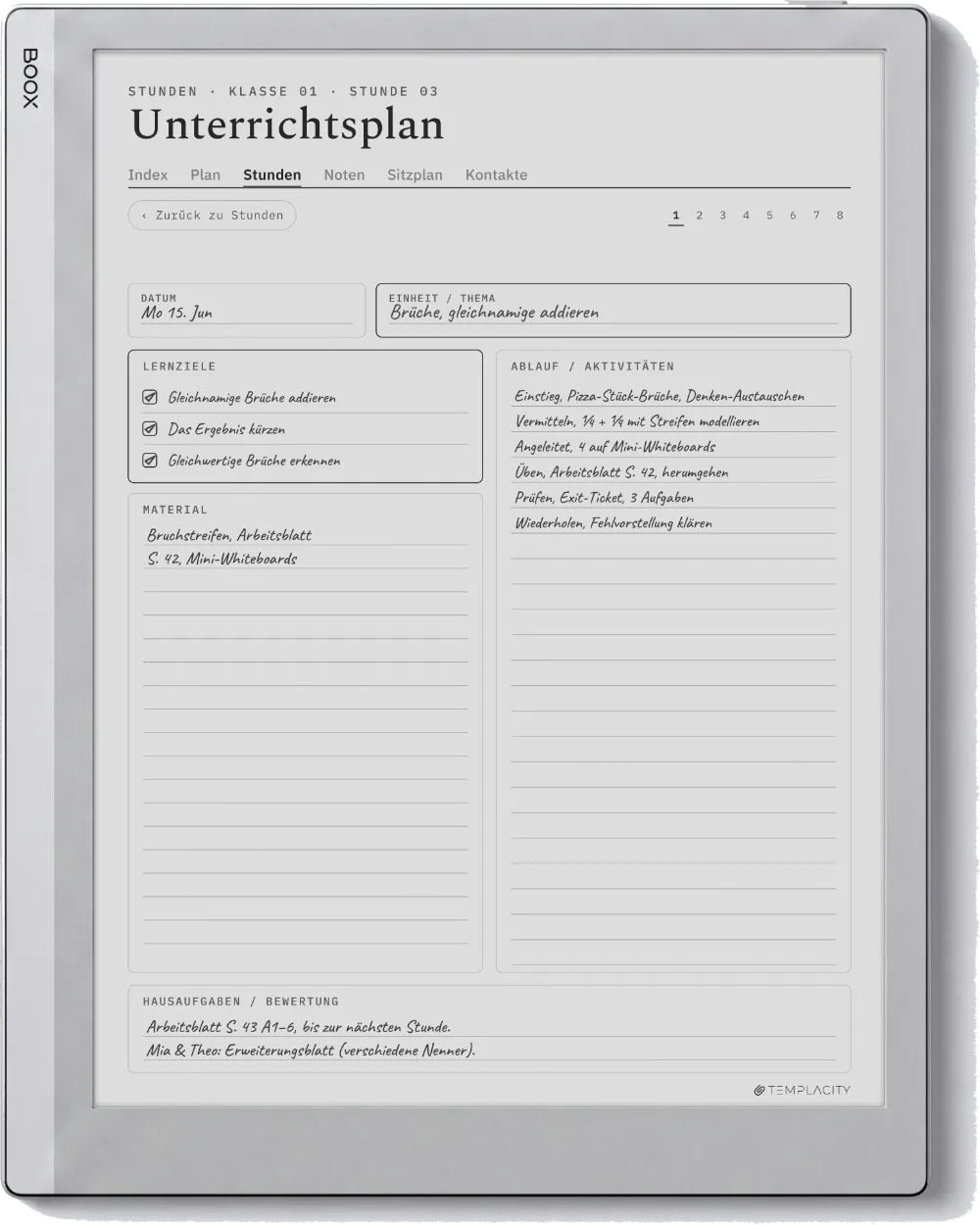 The Planner auf dem Boox Go 10.3