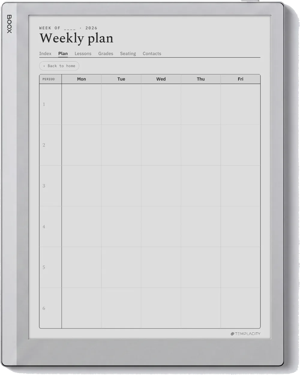 The Planner · Teacher Boox Go 10.3 page 3