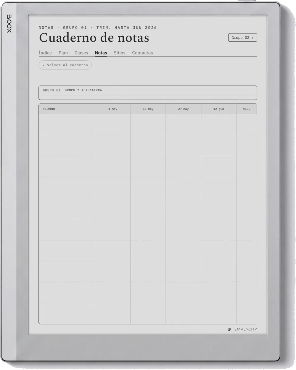 The Planner · Docente Boox Go 10.3 página 2