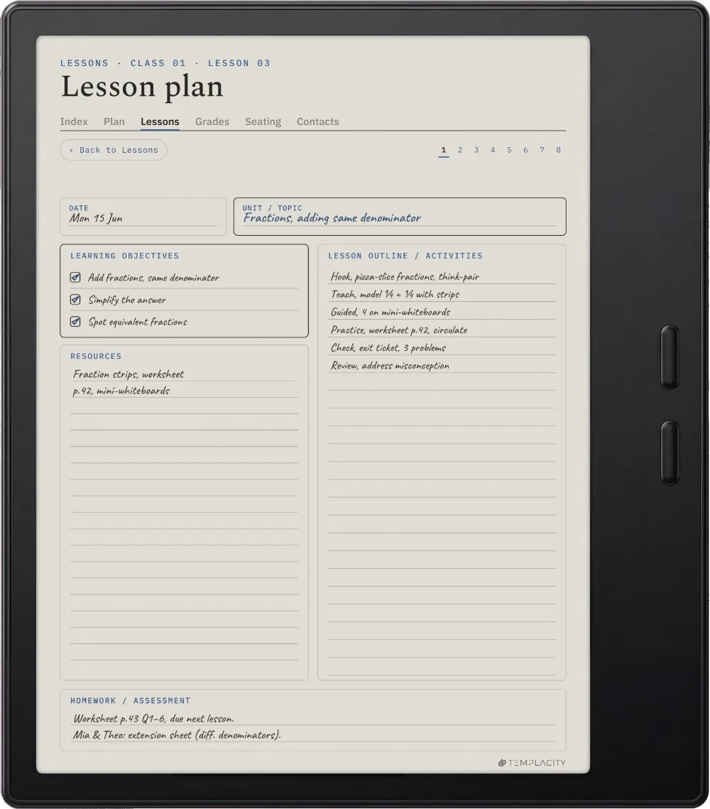 The Planner on the Boox Go Color 7 (Gen II)
