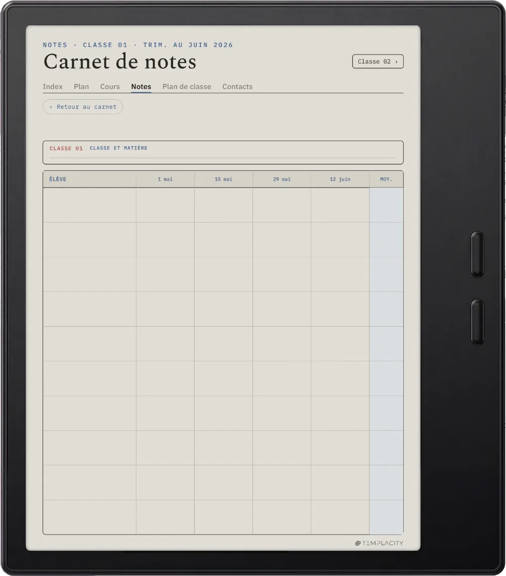 The Planner · Enseignant Boox Go Color 7 (Gen II) page 2