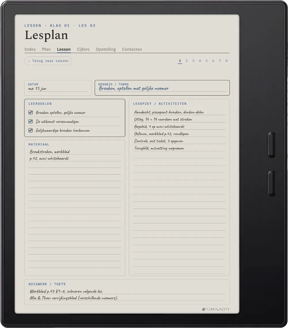 The Planner op de Boox Go Color 7 (Gen II)