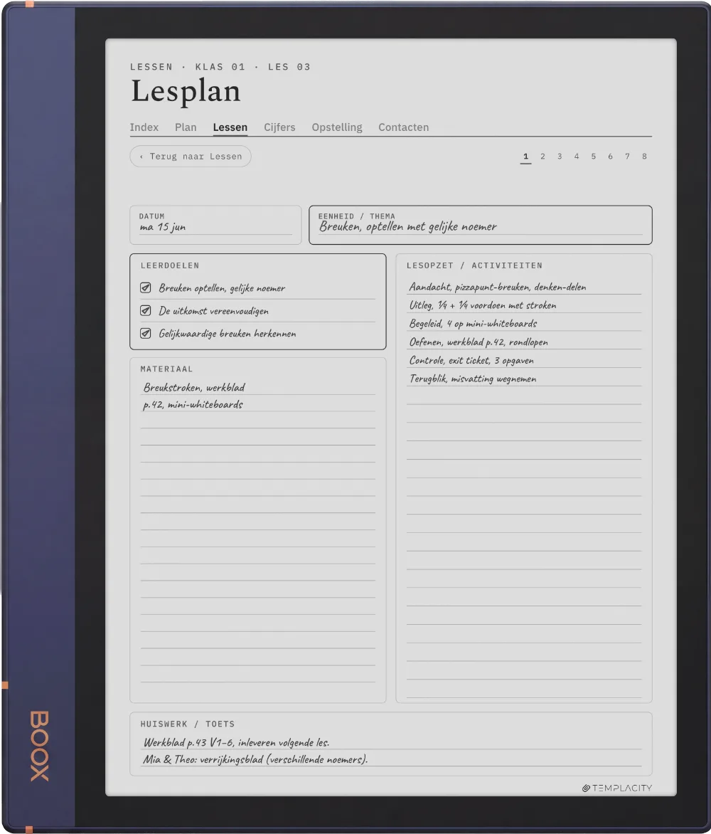 The Planner op de Boox Note Air2