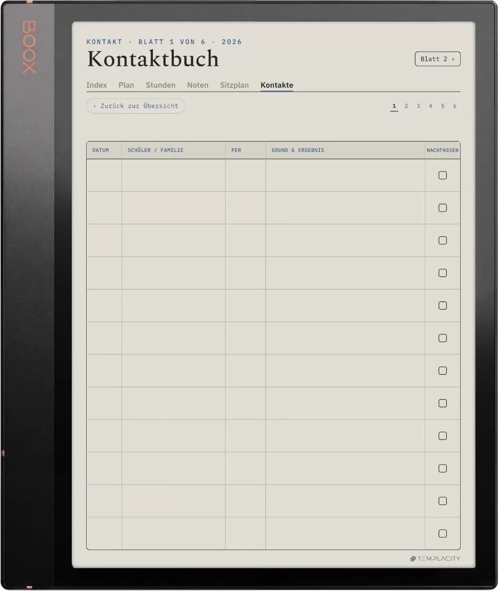The Planner · Lehrer Boox Note Air3 C Seite 5