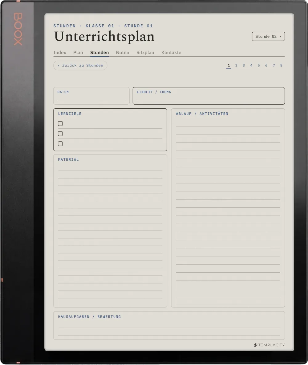 The Planner · Lehrer Boox Note Air3 C Seite 1