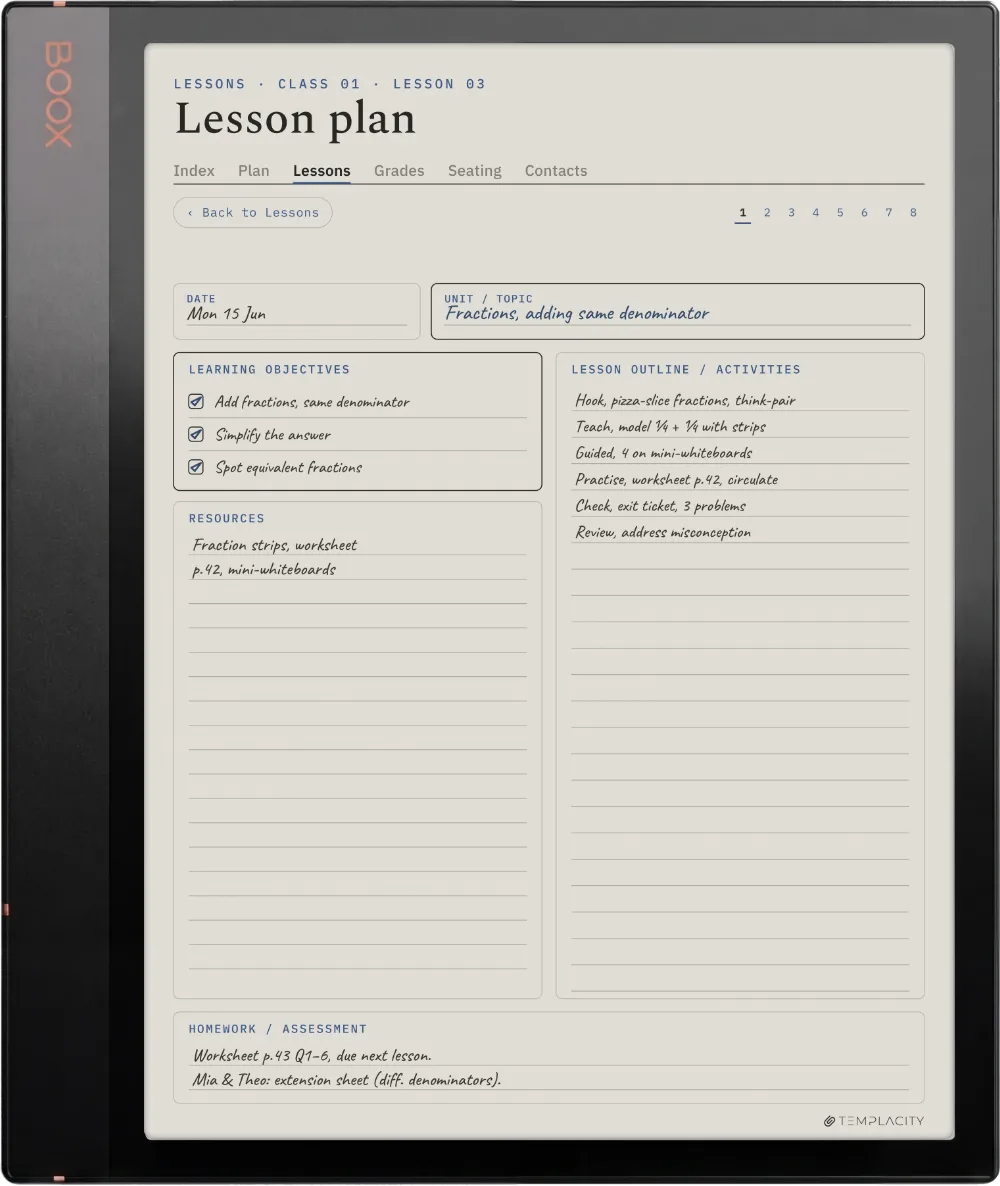The Planner on the Boox Note Air3 C