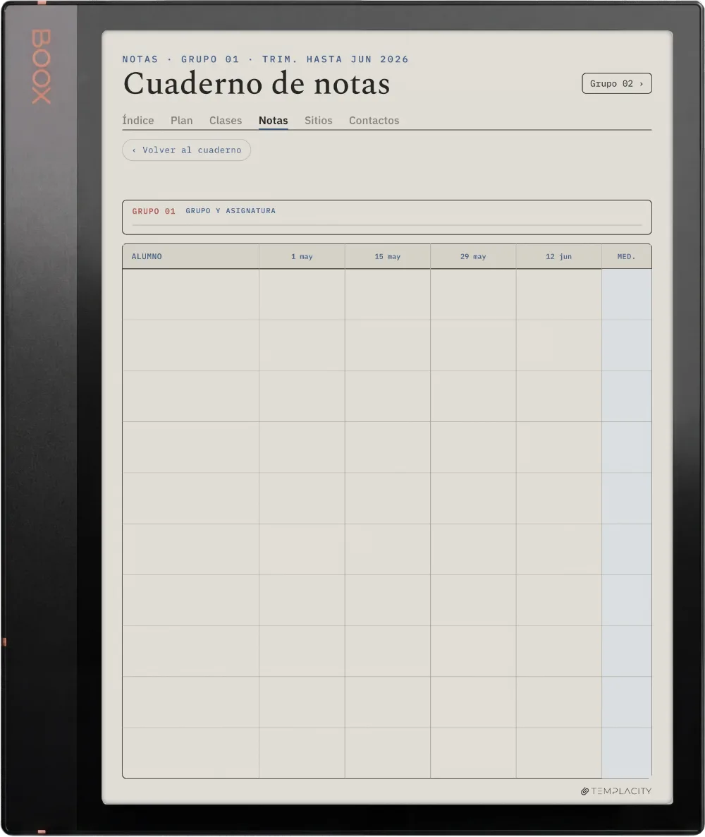 The Planner · Docente Boox Note Air3 C página 2