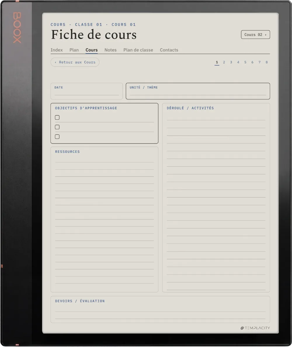 The Planner · Enseignant Boox Note Air3 C page 1
