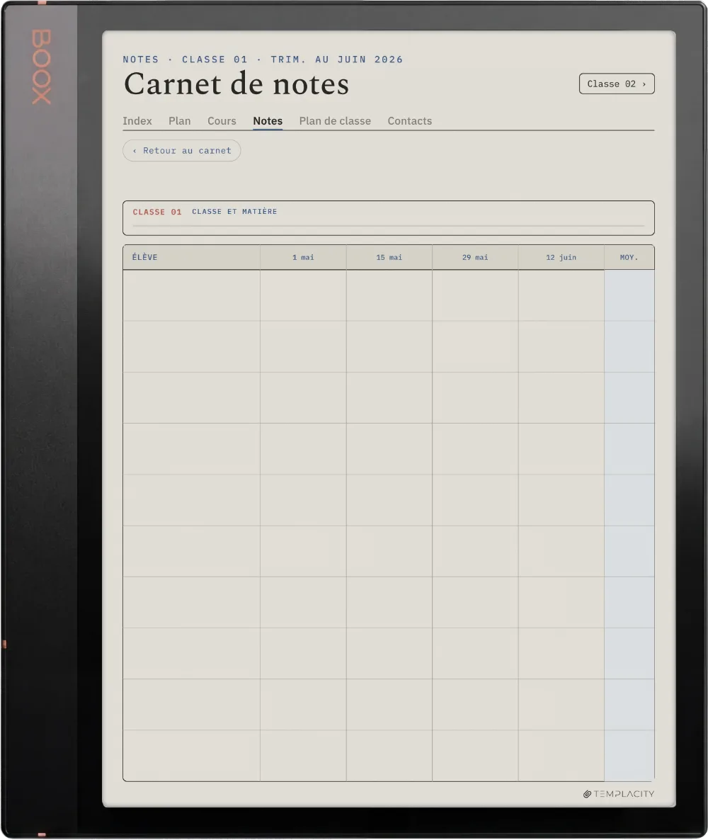 The Planner · Enseignant Boox Note Air3 C page 2