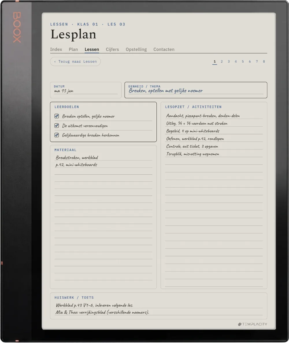 The Planner op de Boox Note Air3 C