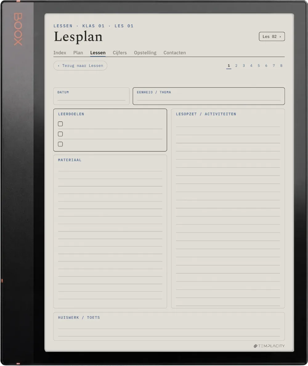 The Planner Het lesplan