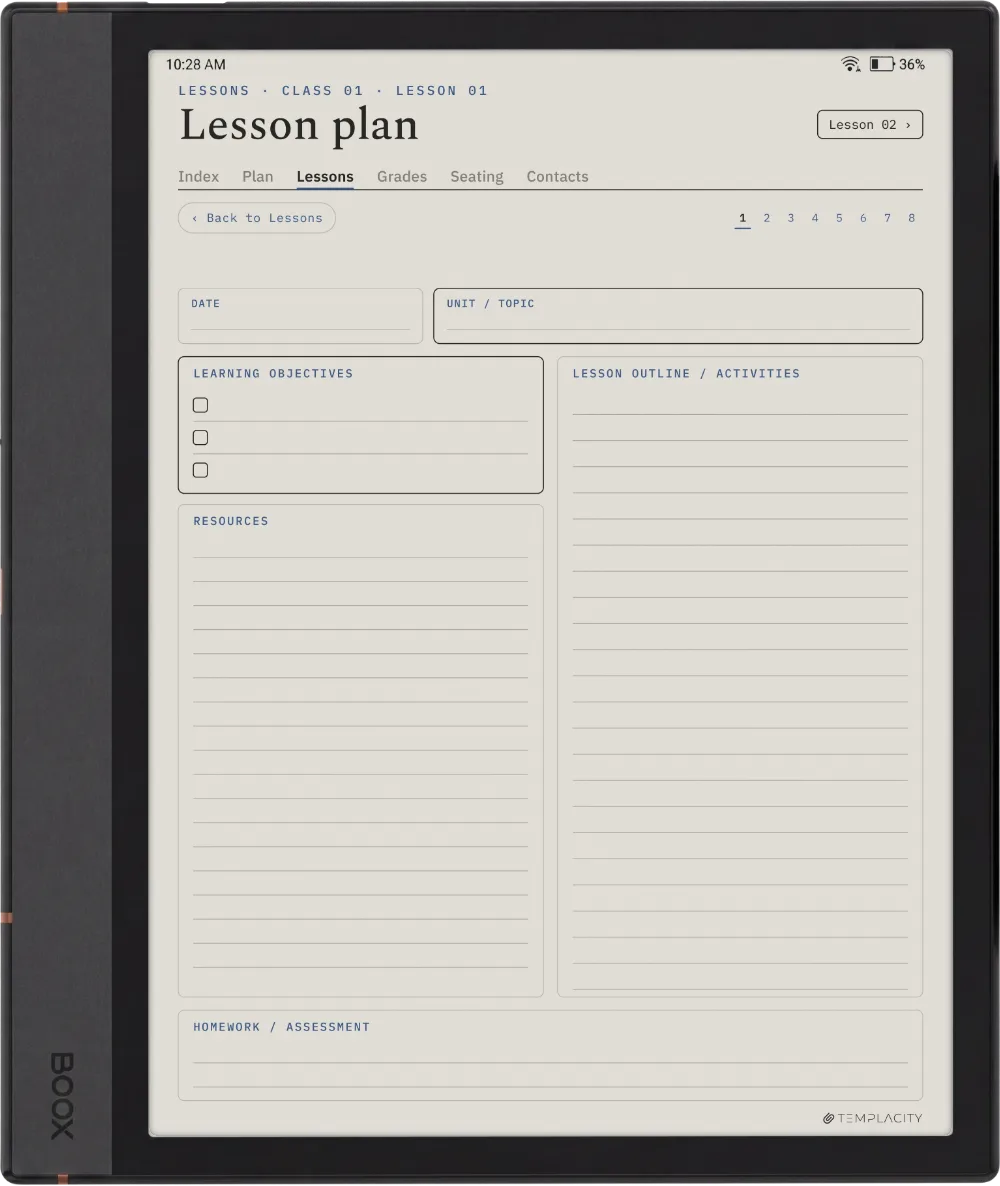 The Planner The Lesson Plan