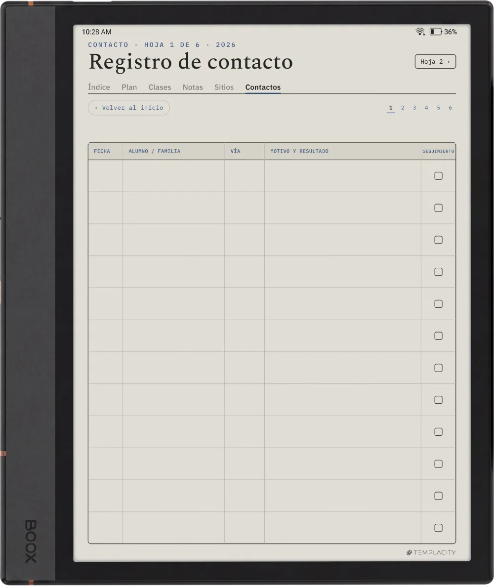 The Planner · Docente Boox Note Air4 C página 5
