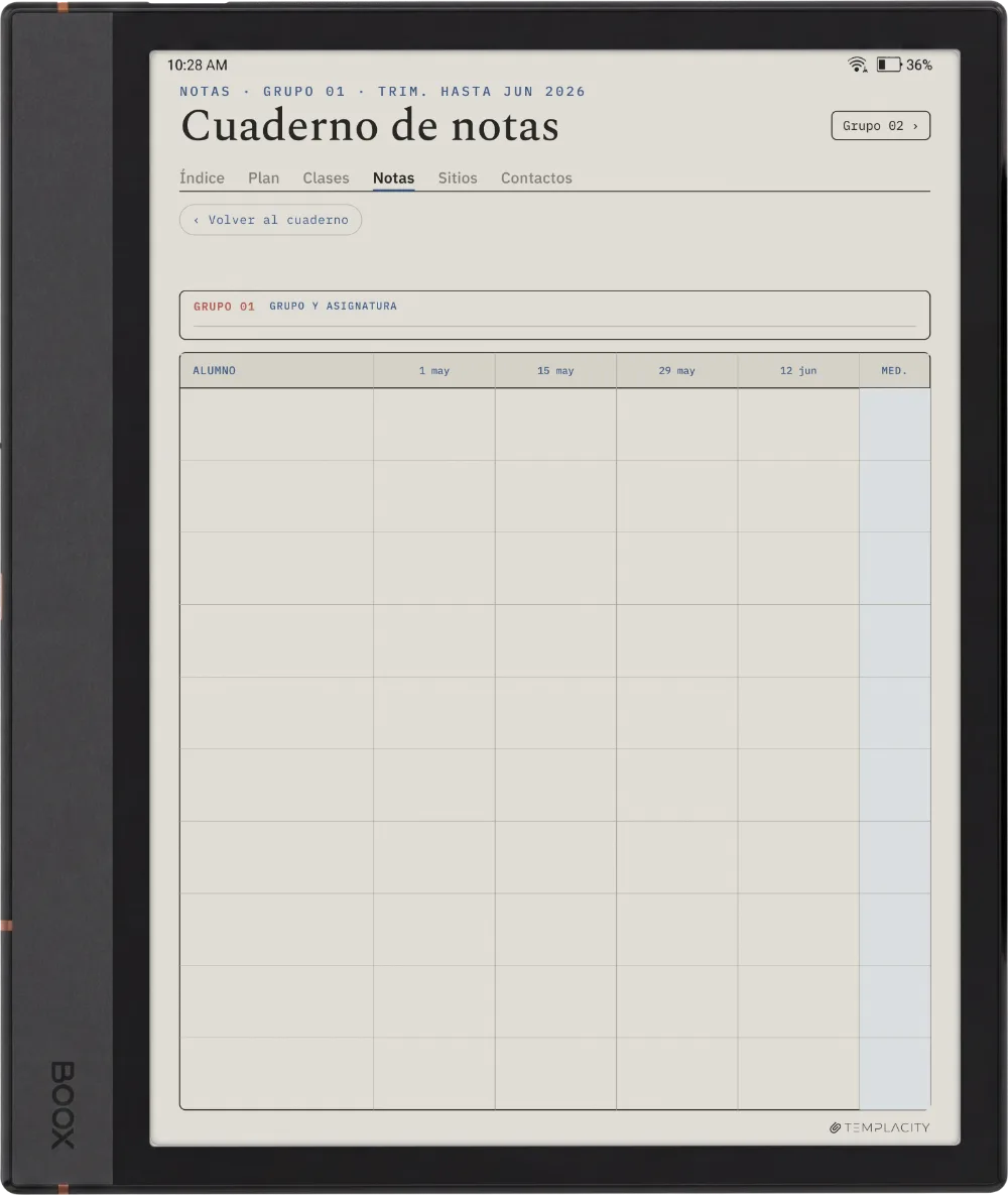 The Planner · Docente Boox Note Air4 C página 2