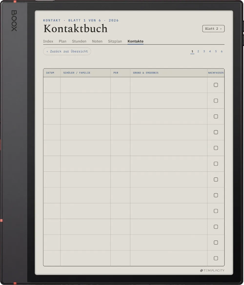 The Planner · Lehrer Boox Note Air5 C Seite 5