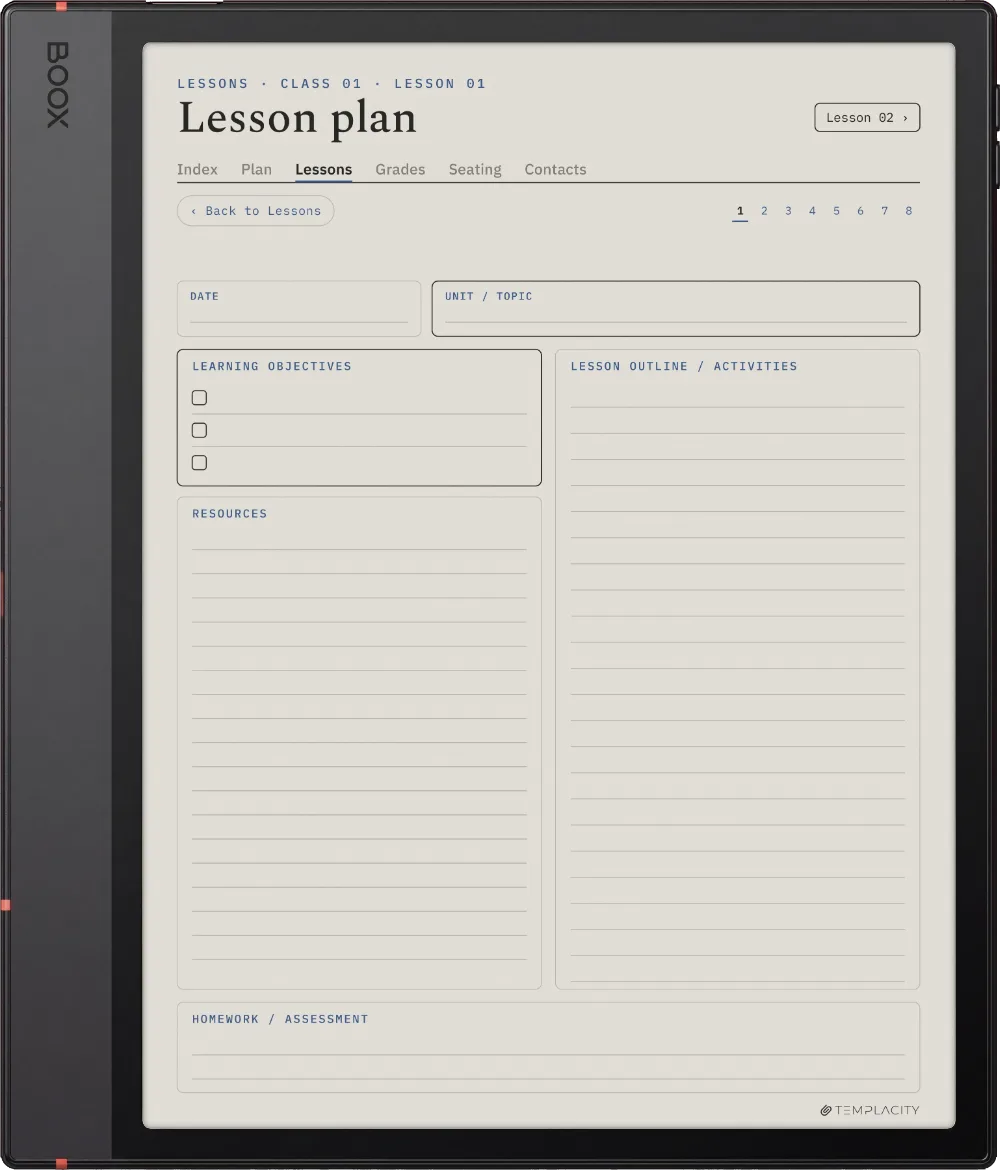 The Planner The Lesson Plan