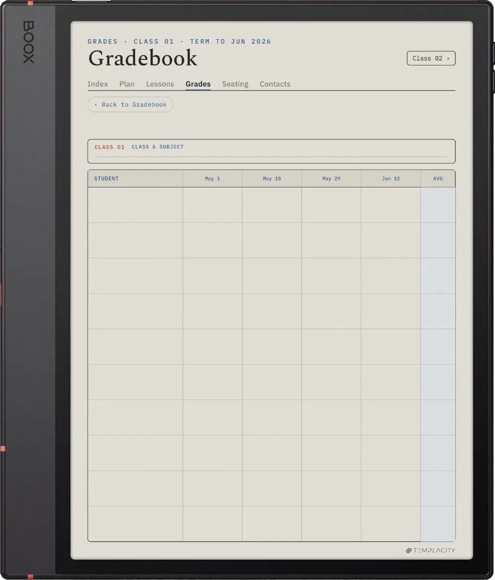 The Planner · Teacher Boox Note Air5 C page 2