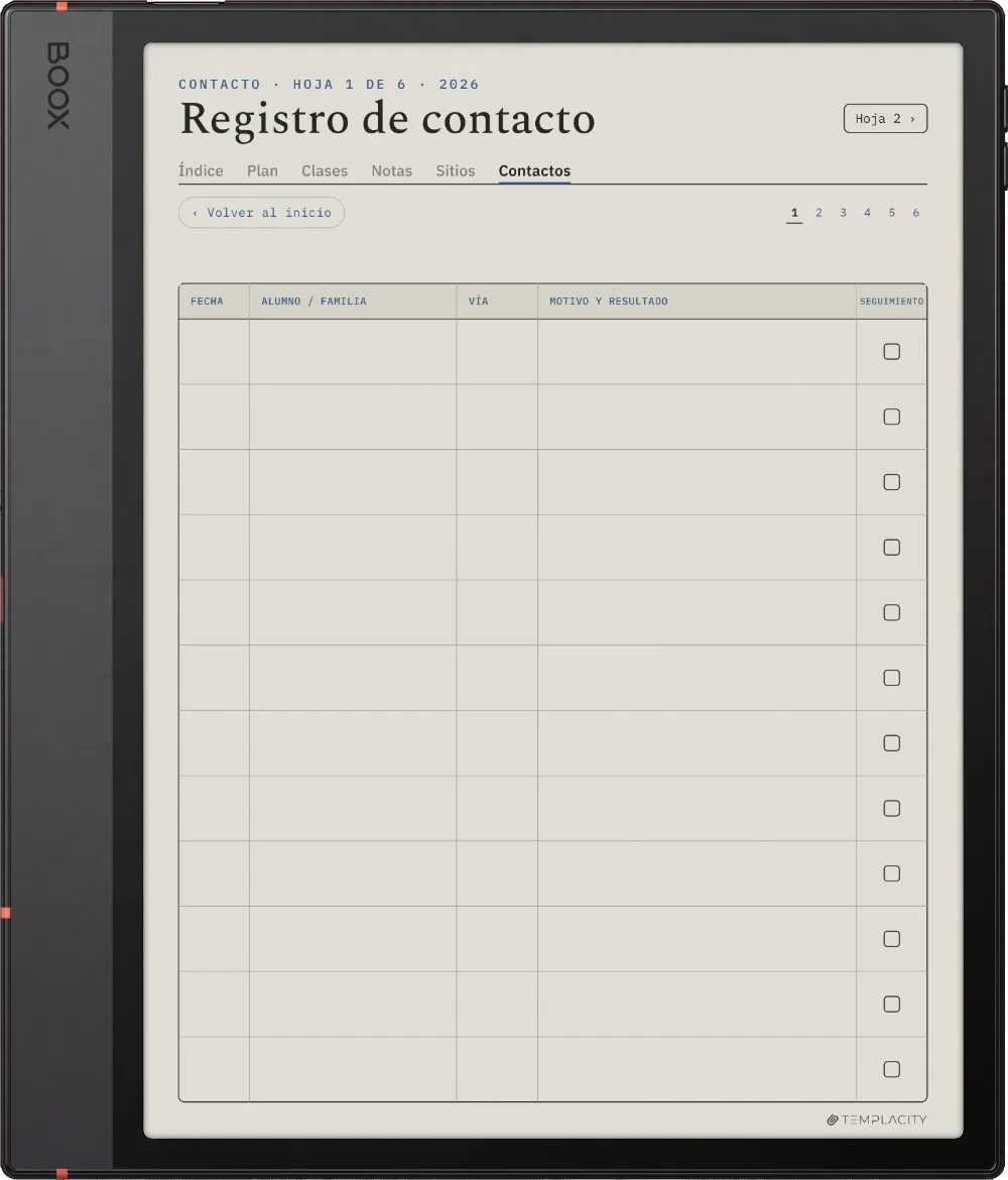 The Planner · Docente Boox Note Air5 C página 5