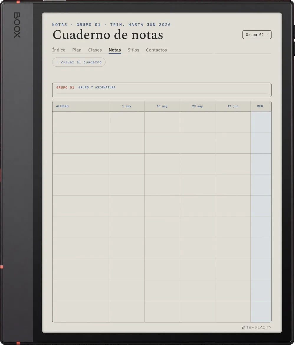 The Planner · Docente Boox Note Air5 C página 2