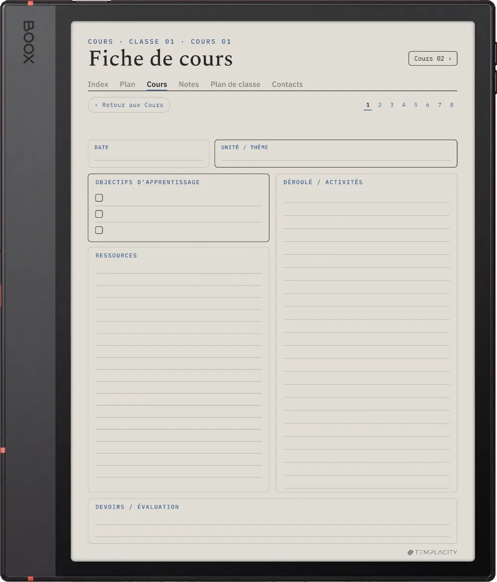The Planner · Enseignant Boox Note Air5 C page 1