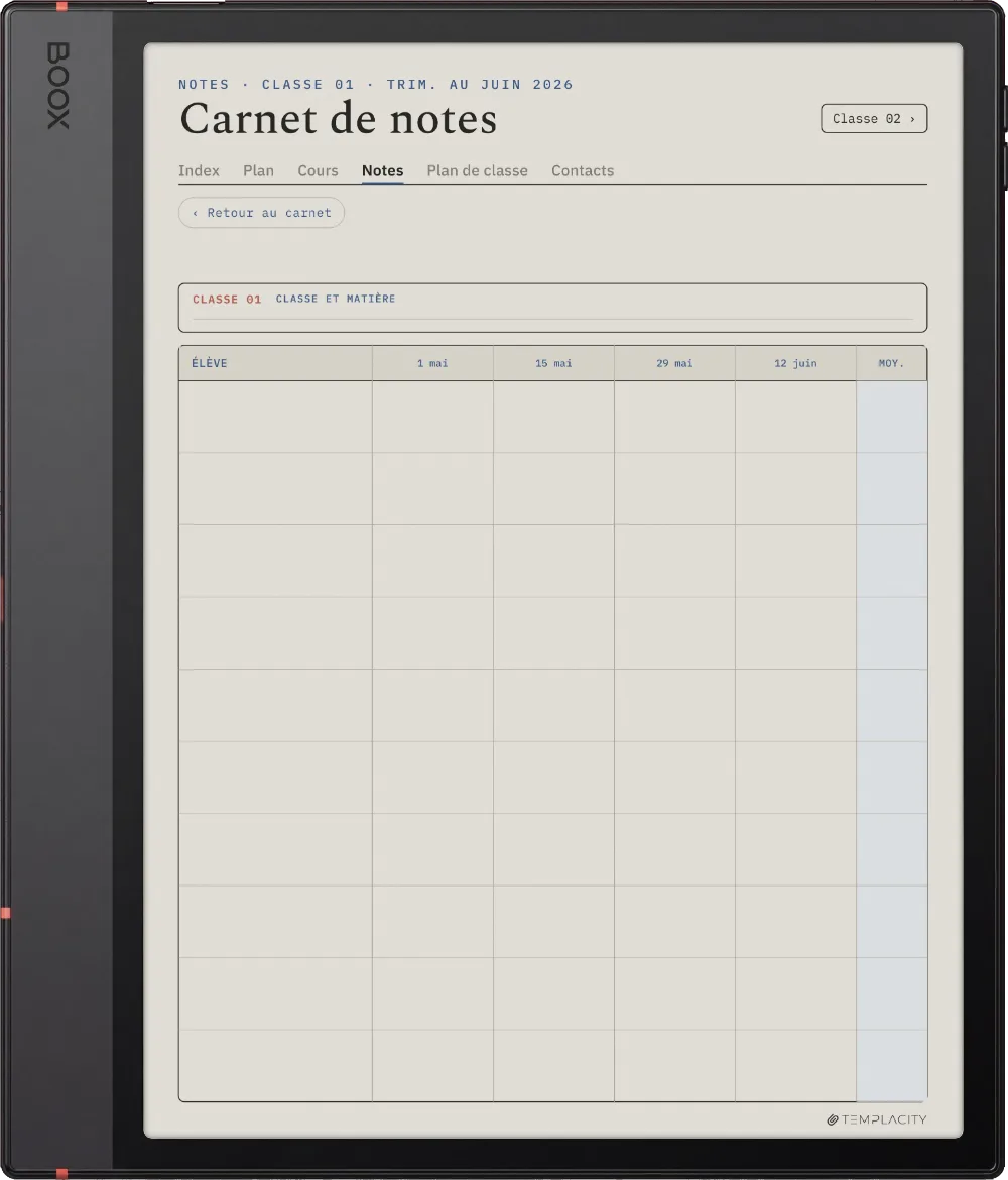 The Planner · Enseignant Boox Note Air5 C page 2