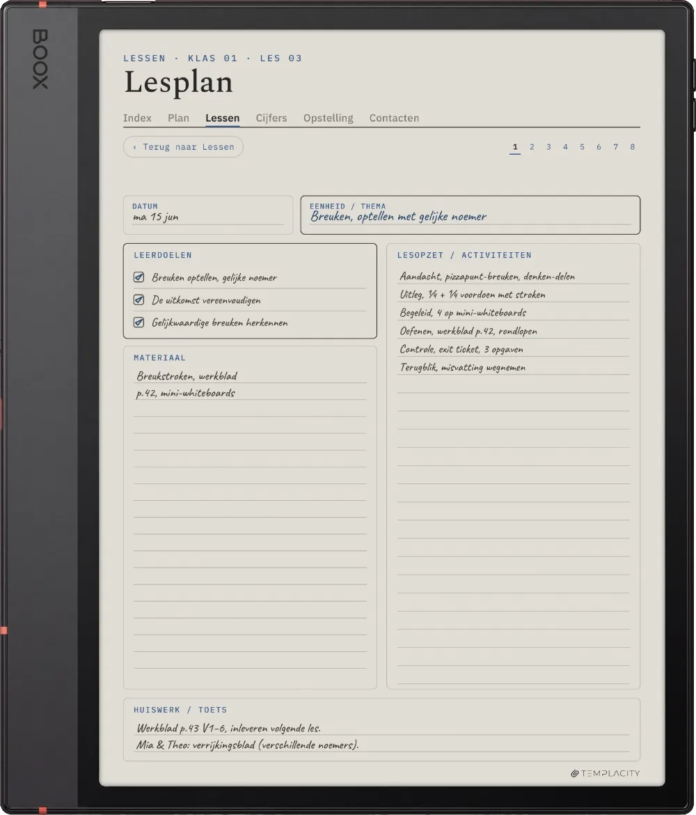 The Planner op de Boox Note Air5 C