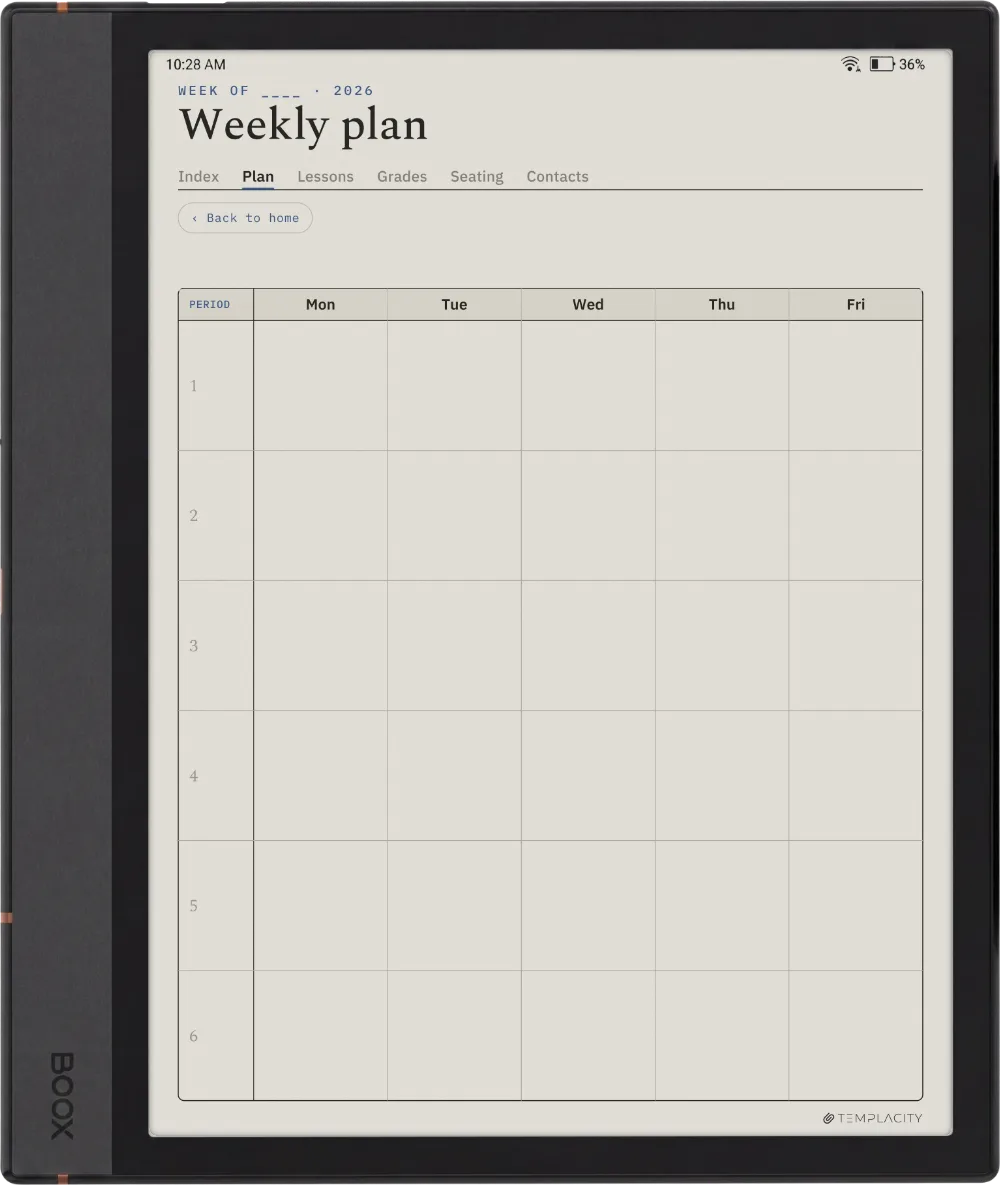 The Planner · Teacher Boox Note Max page 3