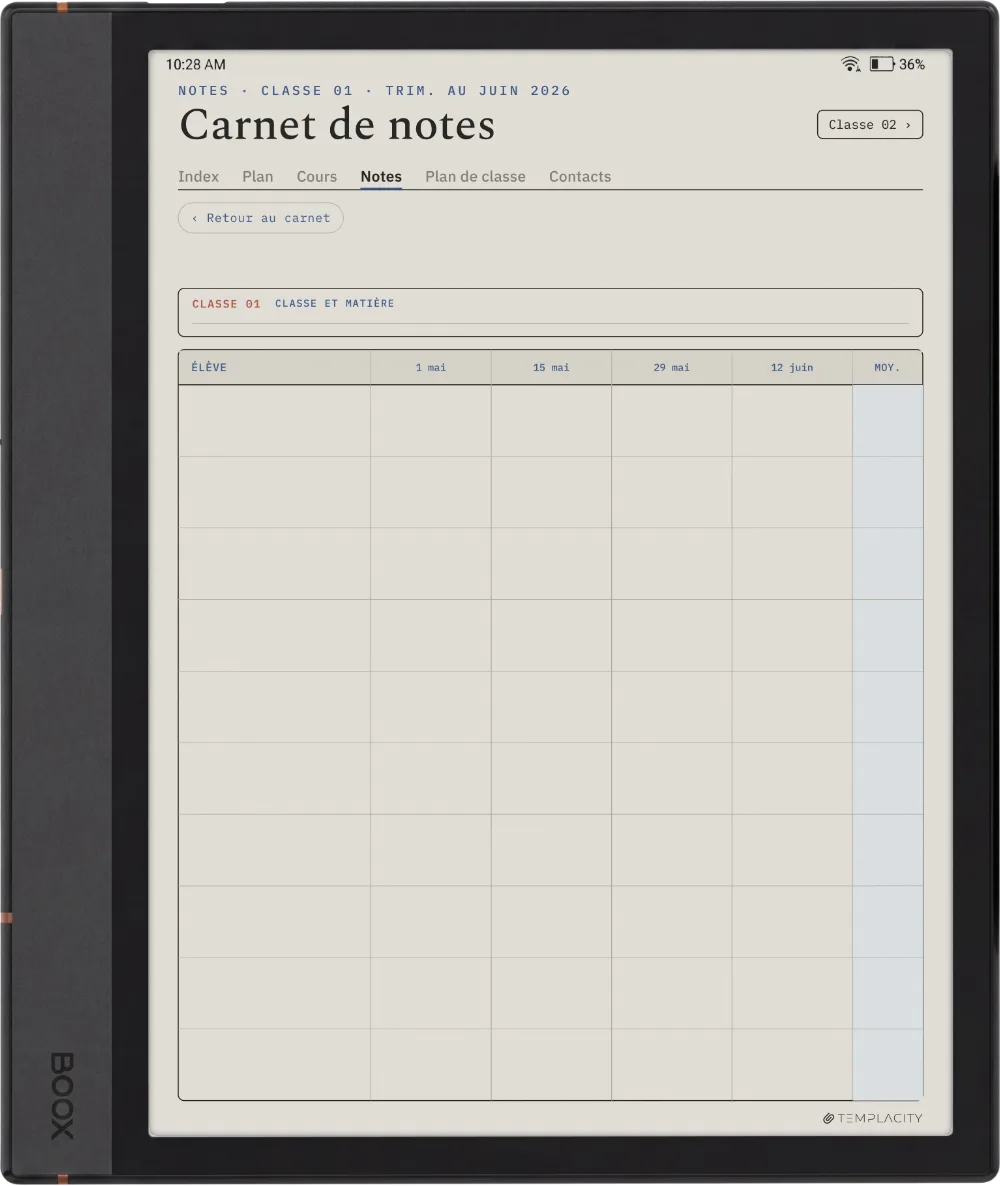 The Planner · Enseignant Boox Note Max page 2