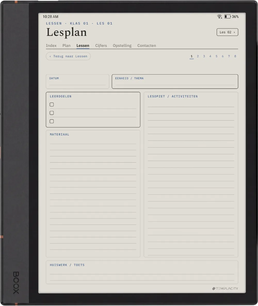 The Planner Het lesplan