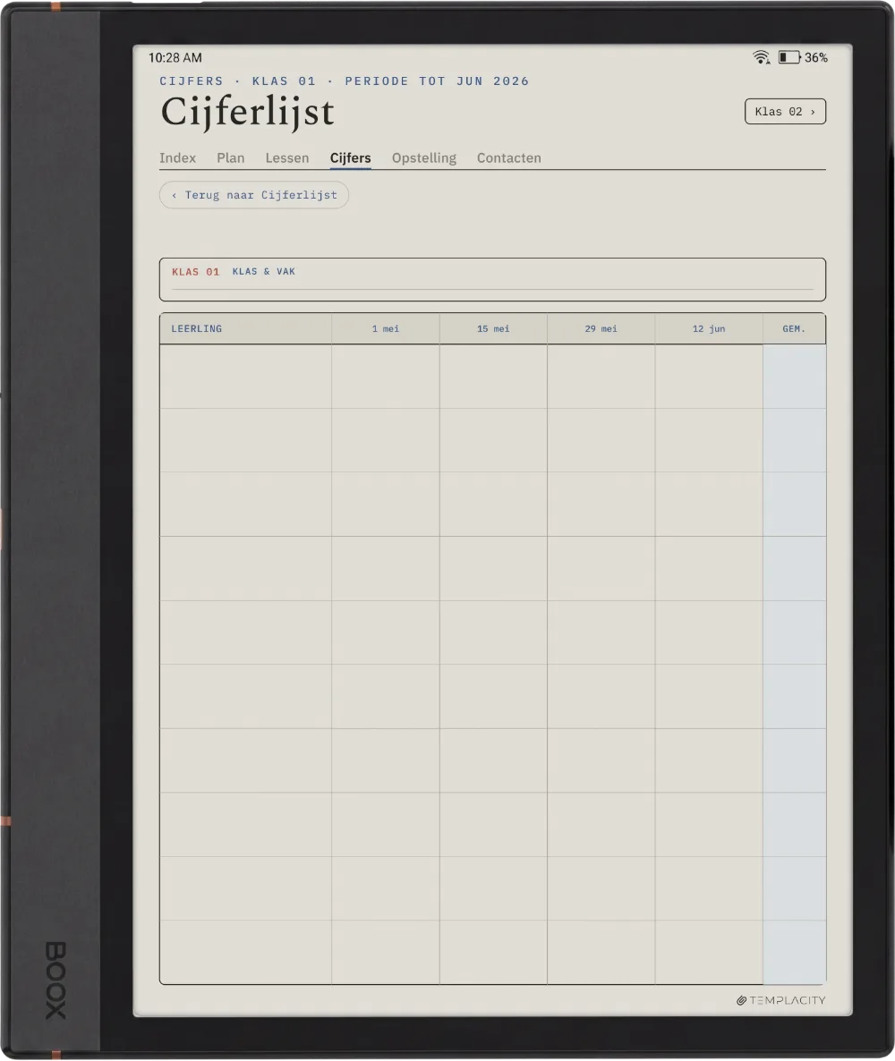 The Planner · Docent Boox Note Max pagina 2