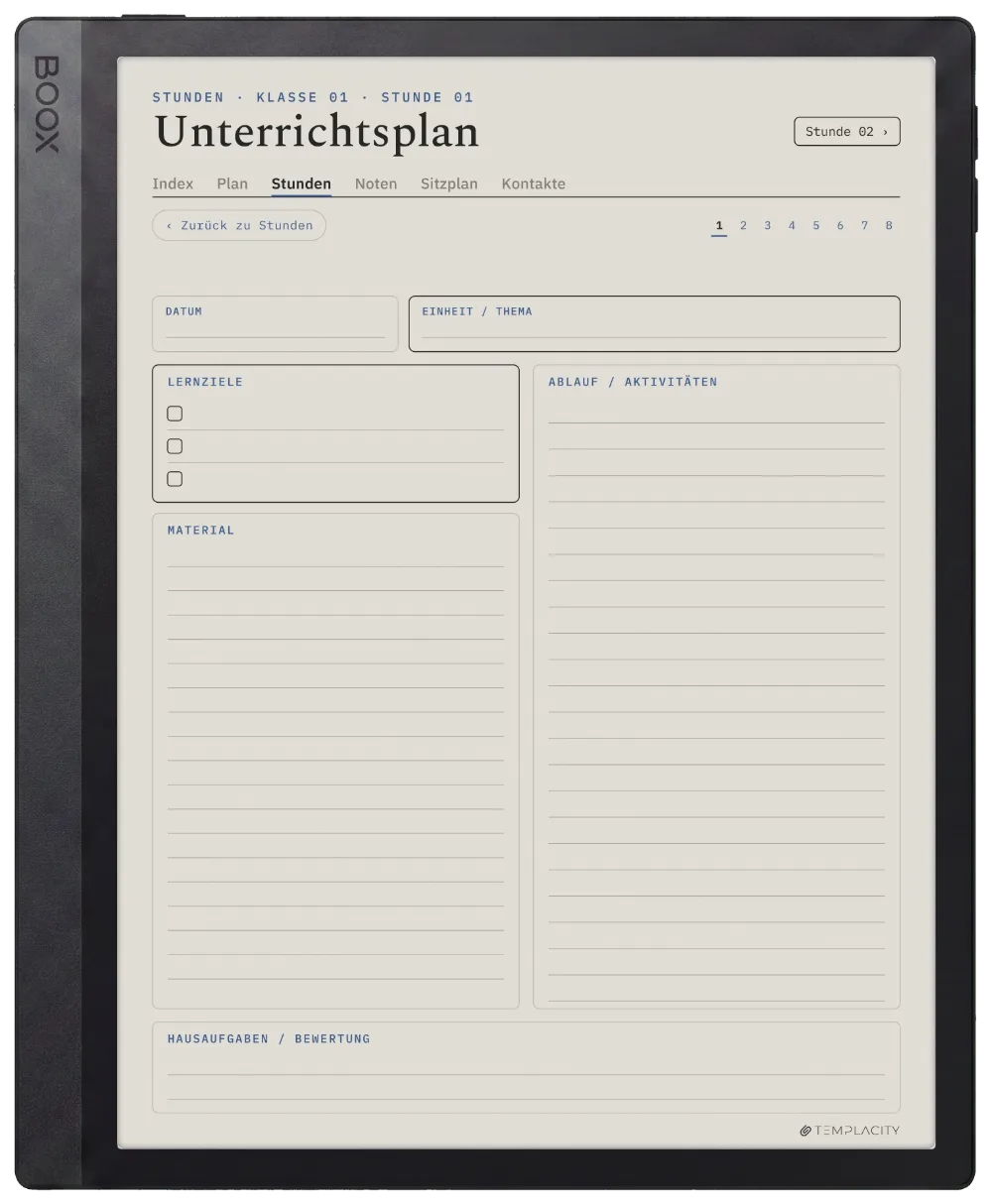 The Planner · Lehrer Boox Tab Ultra C Pro Seite 1