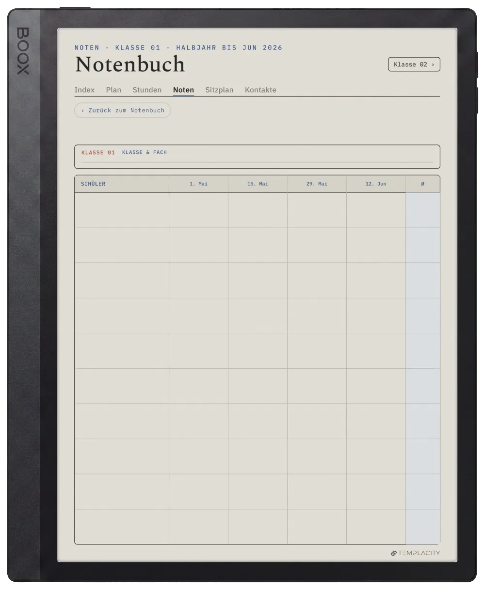 The Planner · Lehrer Boox Tab Ultra C Pro Seite 2