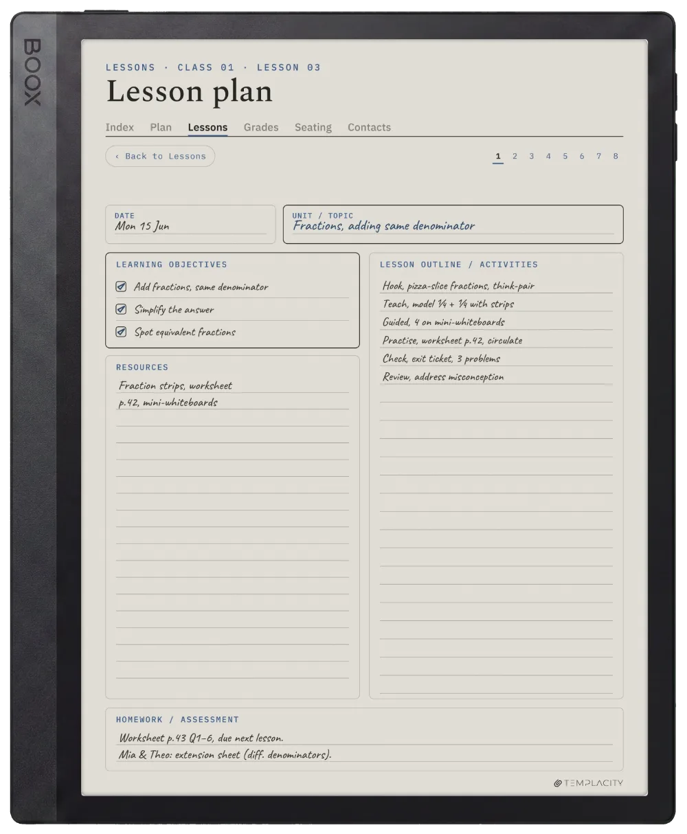 The Planner on the Boox Tab Ultra C Pro