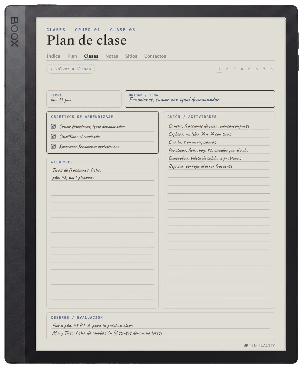 The Planner en el Boox Tab Ultra C Pro