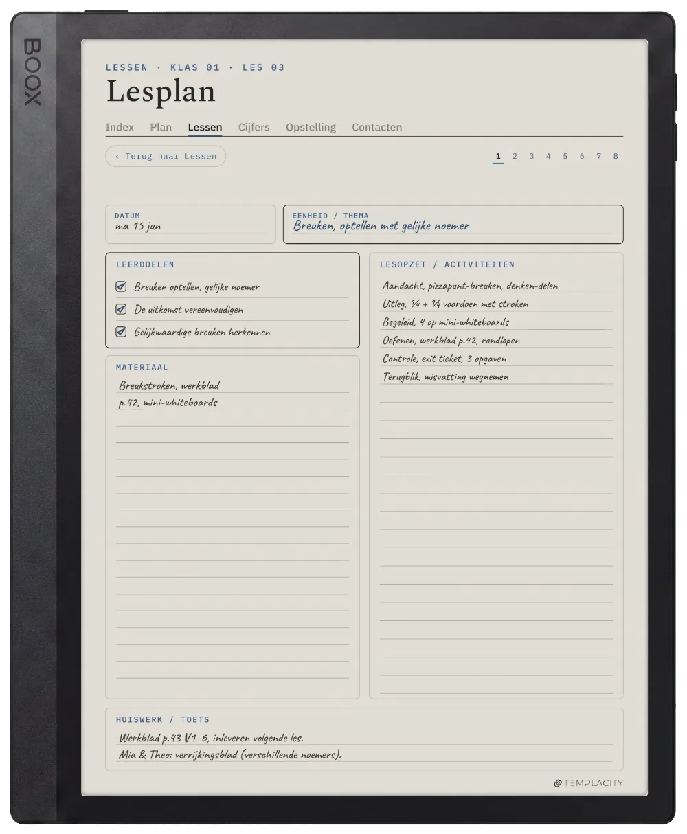 The Planner op de Boox Tab Ultra C Pro